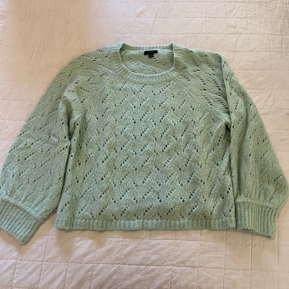 Seafoam J. Crew sweater! Worn 1x, smoke free home!